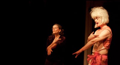 Louise Runyon and D. Patton White in Skit